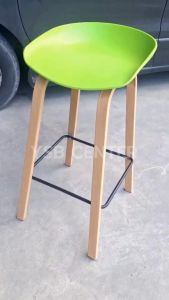 เก้าอี้บาร์ ทรงสูง ขาเหล็กลายไม้ เฟอร์นิเจอร์แต่งบ้าน F1C0120 - F1C0125