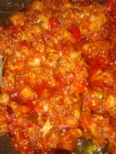 sambal cumi/bawang/trasi/udang ebi mercon