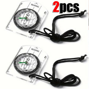 TKDMR 2PCS Orienteering Compass Set  Map Compass for Hiking Backpacking Camping Kids Travelling