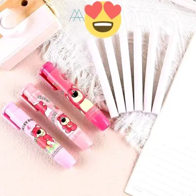Penghapus Mekanik Eraser Set Gratis Refill dengan Karakter Kartun Lucu dan Menarik