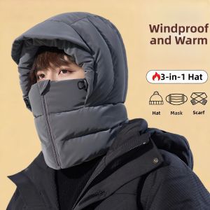 JIFANPAUL | Winter Cycling Helmet with Down Hat and Neck Warmer for Men and Women