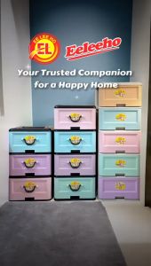 3 Tier Plastic Drawer Plastic Cabinet Plastic Storage with Handle Laci Plastic 3 Tingkat Cabinet Baju Bayi