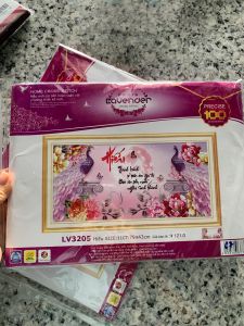 [ FREESHIP MAX]Tranh thêu chữ thập chữ Hiếu Lv3205 KT 79x43cm - tự thêu[ TRANH HÀ ĐOÀN]
