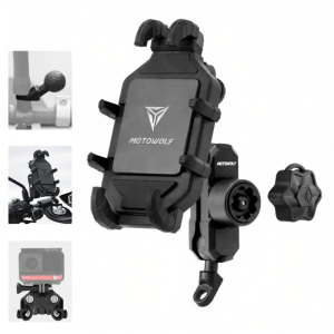 MOTOWOLF | Shockproof Wireless Charging Phone Navigation Mount