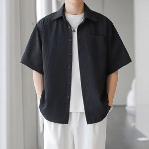 Kemeja Pria Putih kaos kerah putih kaos kerah putih kaos krah pria dewasa kaos kerah laki laki kemeja pria dewasa kemeja pendek pria premium shirt black