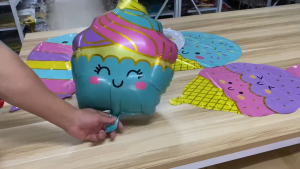 Balon Foil JUMBO MANIS PERMEN / BULAT Permen / Es krim (Candy KUE Ice Cream Rainbow)