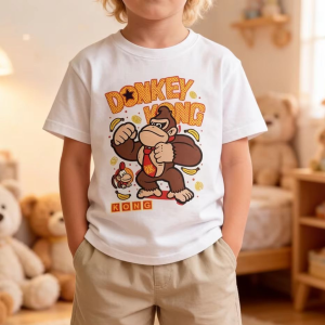 Bandai | Men Women T Shirt Women Tee Boys Girls Top Adults Children Parent Child quick dry kid Tshirts Donkey Kong Arcade Game Tee Tops