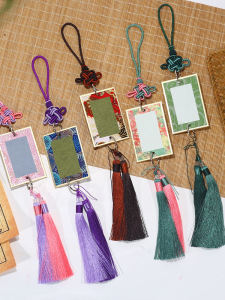 [Double-Sided] Hard Card Song Dynasty Brocade Card Pendant Calligraphy DIY Mini Cardboard Color Waxed Xuan Paper Half-Sized Calligraphy Creative Paper Cardboard Chinese Style Table Decoration Cultural and Creative Ornaments