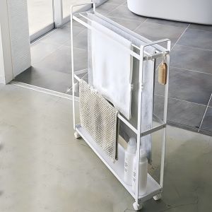 ราวตากผ้าขนหนู มีล้อ เคลื่อนย้ายสะดวก เหมาะสำหรับใช้งานในครัวเรือน