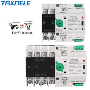 2P 3P 4P Din Rail ATS PV Inverter Dual Power Automatic Transfer Selector Switches Uninterrupted 63A 100A 125A Photovoltaic Solar