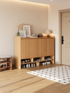 Natural Wood Style High Capacity Shoe Storage Cabinet