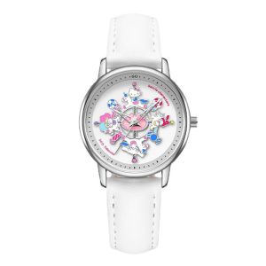 (With Box/36mm)100% Authentic Sanrio Hello Kitty Watch for Kids Girls Boys Waterproof Watches Rotating Dial Quartz Watch Melody Cute Wristwatch Shockproof Cinnamoroll Kids Watch Birthday Gift Kuromi Christmas Gifts Pochacco 2121 手表女生防水