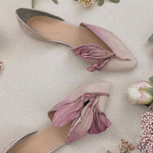 Original Queen Versatile Pointed Toe Flat Heels Womens Summer 2025 New Head Cover Small Market Duck Shoes Bean Shoes