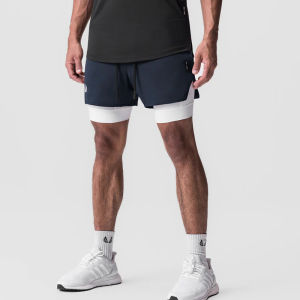 ASRV | Mens 2 In 1 Compression Liner Basketball Shorts Quick Dry Summer Gym Bodybuilding Running Workout Sports Training Short Pants