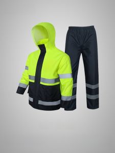 เสื้อกันฝนสะท้อนแสงแบบครอบครัวสำหรับผู้ชาย ป้องกันฝนตก จราจร รถยนต์ไฟฟ้า จักรยานยนต์ วัยรุ่น ผู้ใหญ่ พิมพ์โลโก้