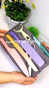Angel Spark 6pcs Pastel Color Kitchen Knife Set: A Durable & Versatile Tool
