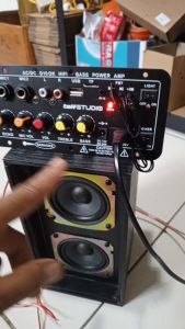 Terbaru TaffSTUDIO Ampli 400W Amplifier Board Audio Bluetooth USB FM Subwoofer DIY Lengkap Remot dan Kabel - D10OK