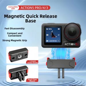 WEIDONGFANG | Magnetic Quick Release Mount Adapter for DJI Action 5 Pro/4/3 and Osmo 360 Camera Extendable Tripod Mount