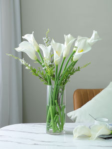 Large Size PU Hand Feel High Branch Lotus Flower Artificial Flowers Living Room TV Cabinet Decoration Fake Flowers Dining Table Nordic INS Ornaments