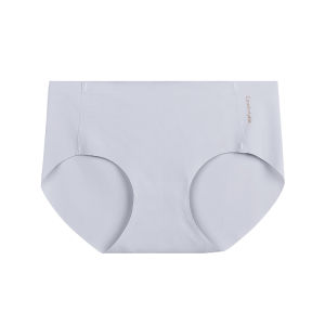 Annerun Ice Silk Underwear Women Mid-Waist Cotton Running Quick-Drying Fitness Underwear Mid-Waist Breathable Sports Briefs