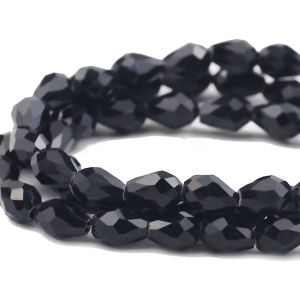 3x5/4x6mm 100pcs Black Austrian Water Drop Shape Spacer Beads Glass Loose Beads For Jewelry Making DIY Bracelet Necklace Earring