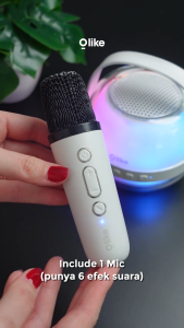 OLIKE KM2 Speaker Karaoke Bluetooth 5.3 Portable Wireless RGB Light HD Audio Stereo Bass Max