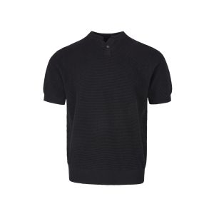 MADWITCH | American Style Henry Collar Vintage Leisure High-End Short Sleeve T-Shirt