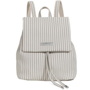 British Style Striped Drawstring Backpack Womens Fashion College Bag Versatile Shoulder Bag with Pockets Soft Fabric Backpack