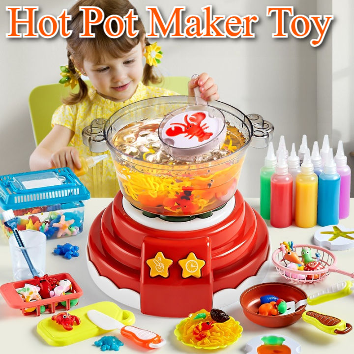 Exploding Pot Toy DIY Hot Pot Maker Toy Set Children HomePlay Cooking Toy Magic Water Elf ...