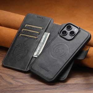 SUTENI Faux Leather Wireless Charging Card Holder Stand Wallet Magnetic Flip Cover Phone Case For iPhone 18 Pro Max 17 16 Plus
