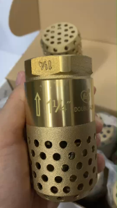 LL ฟุตวาล์วทองเหลืองรังผึ้ง หัวกระโหลกดูดน้ำรังผึ้ง หัวกระโหลกดูดน้ำทองเหลืองรังผึ้ง หัวกะโหลกยูนิเวอร์ ขนาด 3/4-2