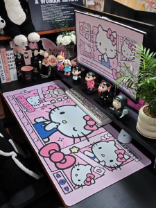 1pc Sanrio Kitty Large Mouse Pad computer mat Desk Mat keyboard Office Table Mat for girl