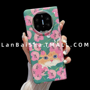 New Oil Painting Cat Peach Blossom Huawei MateX5 Collectible Edition Foldable Screen Anti-fall Ultra-thin Protective Shell