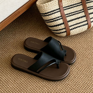 XIXITIAO | Vintage Colored Slip-on Sandals Slip-resistant Flat Womens Shoes