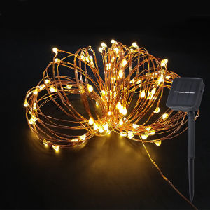 Festoon LED Copper Wire String Lights 8 Modes Fairy Outdoor Solar Garland for Wedding Party Summer Garden Tree Room Decoration