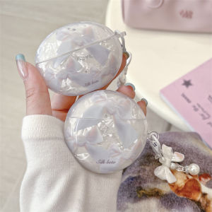 Cute Fresh 3D Butterfly Knot Shell Pattern Huawei Freebuds pro 4/Clip2 Earphone Case Protective Cover Soft TPU Shell for Girls