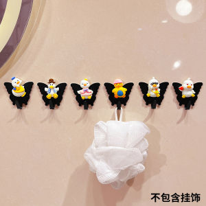 Home Use Strong Adhesive No Drilling Wall Hooks Clothes Hanger Cute Cartoon Bathroom Door Back Sticky Hooks Heavy Duty