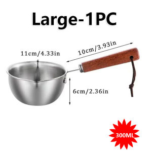 150ml /300ml Stainless Steel Induction Sauce Pan Milk Butter Warmer Soup Coffee Noodle Cooking Pot Kitchen Essential Tool