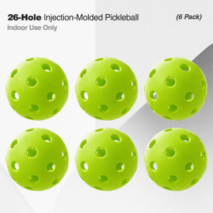 6 Pack Pickleball Balls 26 Holes / 40 Holes Professional Training Balls for Indoor & Outdoor