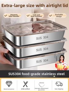 GUOQI | Stainless Steel Food Grade Fridge Storage Tray