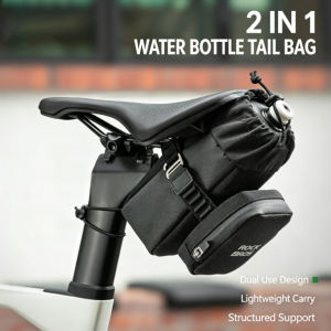RockBros | Bicycle Saddle Water Bottle Bag 2 In 1 Detachable Mini Storage Pouch Waterproof Bike Seat Tail Bag for Road MTB Folding Bike