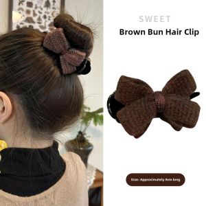Princess Style Hair Accessories Cotton Linen Hair Grips Bun Maker Butterfly Knot High End Feeling Women New Model Hair Clips