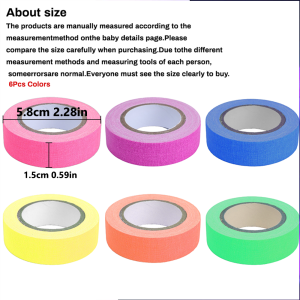 6 Rolls Fluorescent Reflective Tape Waterproof Self-Adhive Safety Strips for Night Running Bikes Backpacks 0.6 Inch Wide