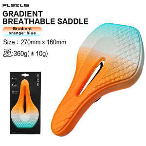 PLSELIS | PLSELIS Hollow Breathable Road Bike Rainproof Seat Mat High Resilience Sponge Ultra Soft Shock Resistance Bicycle Saddle 360g