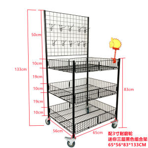 Promotion Stall Essential Foldable Ground Stalls Display Rack Backboard Mobile Outdoor Small Cart Metal Iron Material Stall