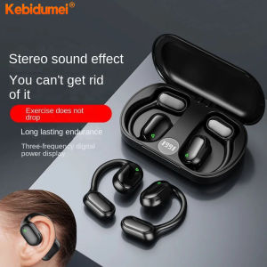 Kebidumei Wireless Bluetooth Earphone Headphones Outdoor Sport Headset 5.3 With Charging Bin Display Touch Control Earbuds for Music