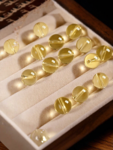 HONGLIANGYUAN | Hạt Đá Thạch Anh Vàng Thiên Nhiên để Làm Vòng Tay Thu Hút Tài Lộc