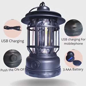 Lampu Lentera LED / Camping Lamp 3 COB Lampu Tenda Camping Tent LED Emergency