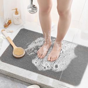 40*60/50*80cm Bath Rugs Non-Slip Bath Mat with Drain Holes Anti Mould Shower Mat for Inside Shower Washable for Bathroom Floor