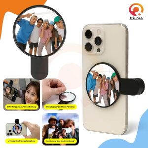 [RO ACC] NANVAN NVN-PM07 MINI SELFIE MIRROR CLIP - CERMIN BULAT UNTUK FOTO JELAS TANPA KAMERA DEPAN